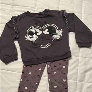 Disney Charcoal Mickey and Minnie Heart Set